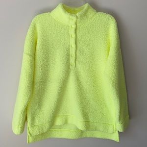 Aerie fluorescent yellow plush Sweater S/P